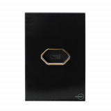 Conjunto Entrada USB 2A 4x2 - Novara Preto Brilhante Gold
